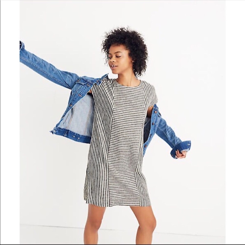 Madewell Linen Blend Button Back Shift Dress Sz XL - Picture 1 of 11
